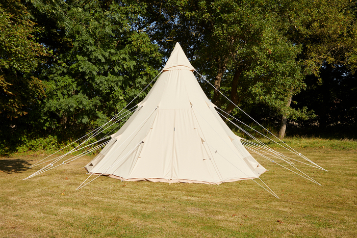Glampingtält Teepee Beige Ø5 x 3,5 m Blue Moose 